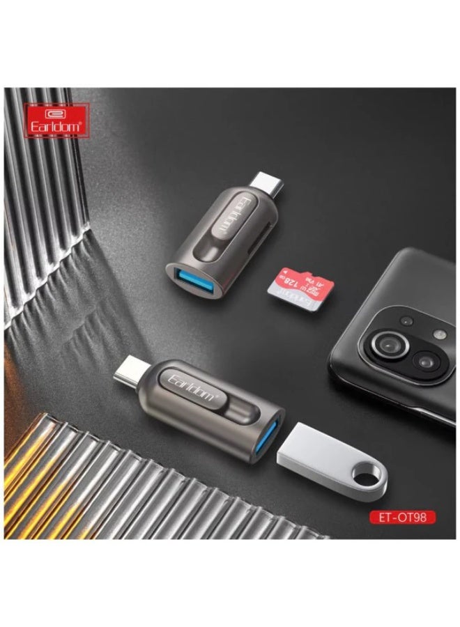 Earldom typec mobile phone card reader applies to computer converter TF memory card adapter OTG-OT98 - Image 3